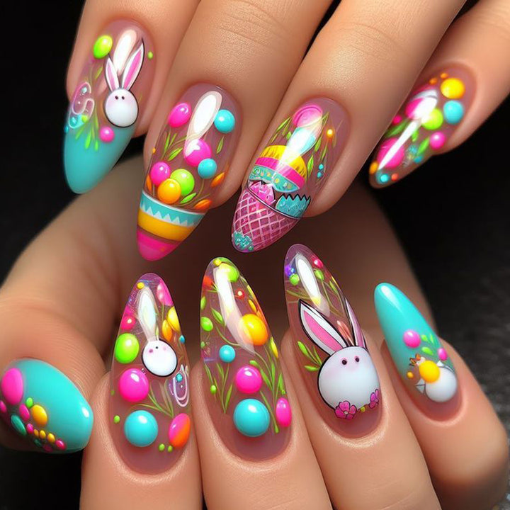 Decorative Easter-Themed Nail Art Extensions Bowlift
