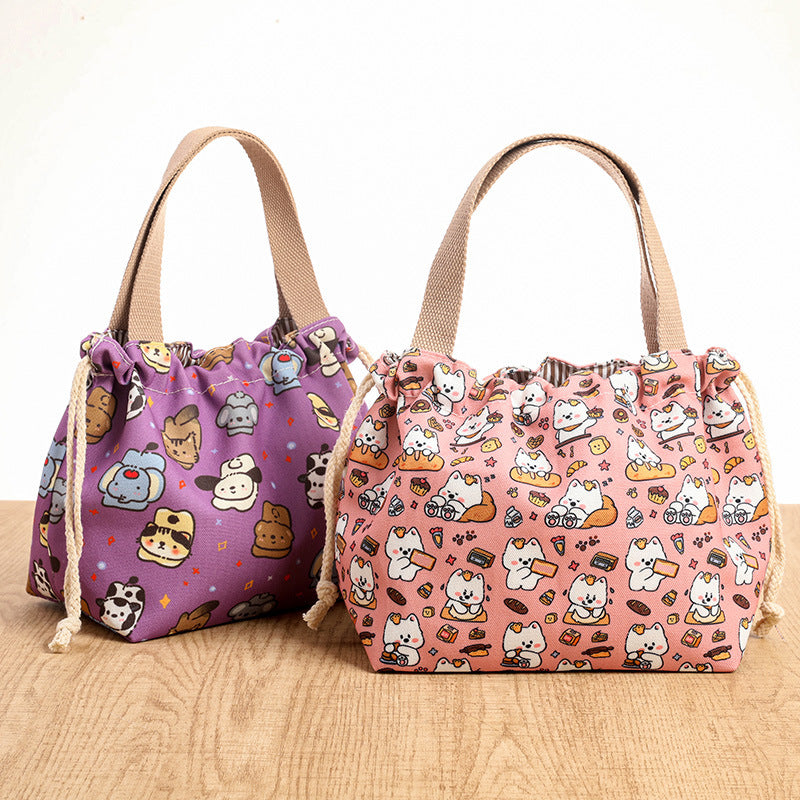 Drawstring Cat-Themed Storage Bag Bowlift