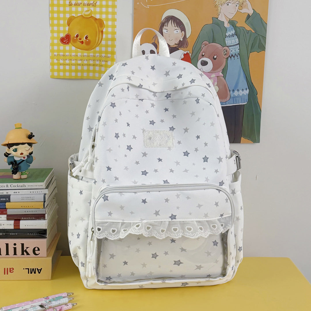 Stylish Star-Print Backpack