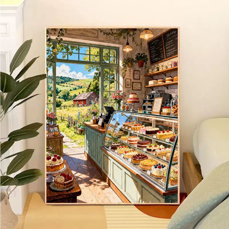 Bakery-Themed Decorative Canvas Art Bowlift