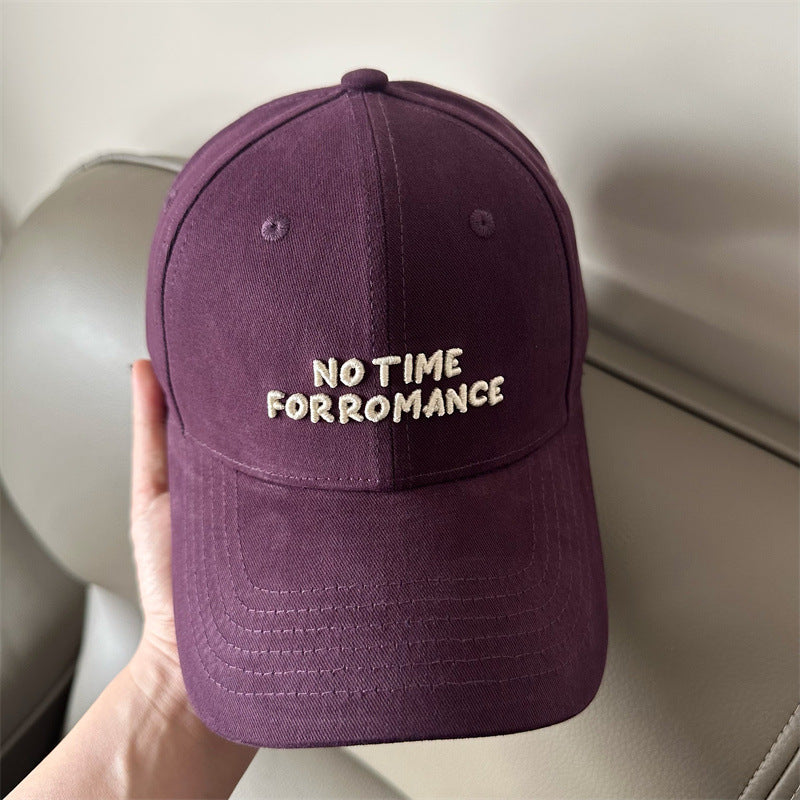 Women's Casual Cap with Motivational Embroidery Bowlift