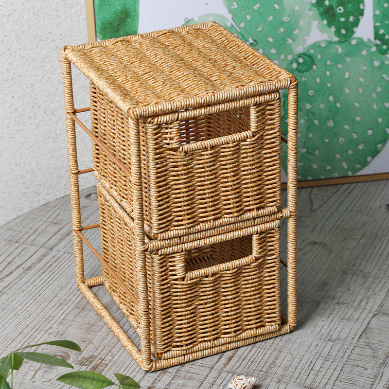 Multi-Tiered Woven Storage Organizer Bowlift