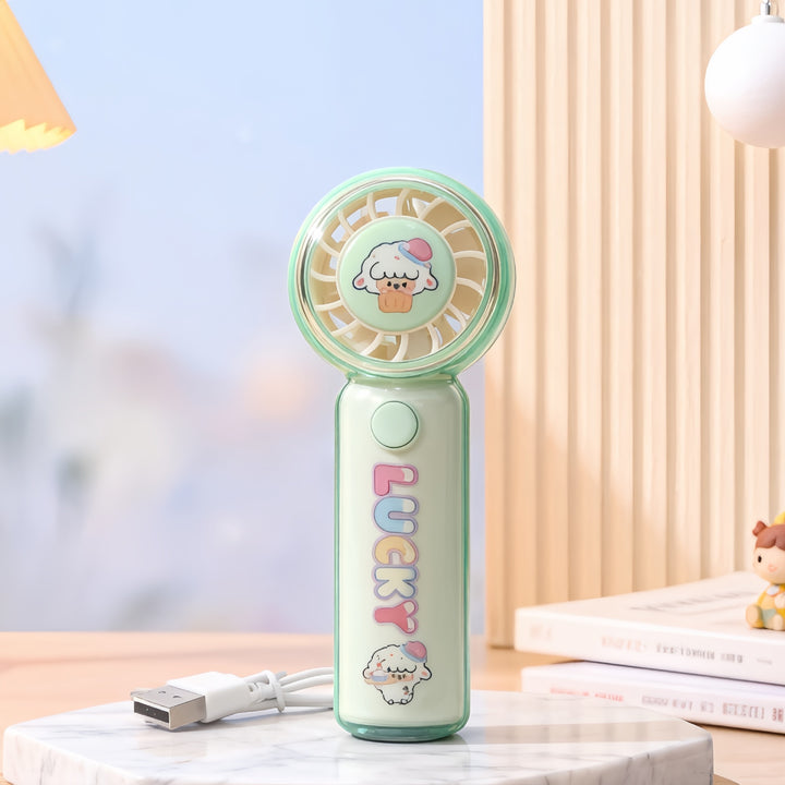 Ladies Portable Hand Fan with Playful Design Bowlift