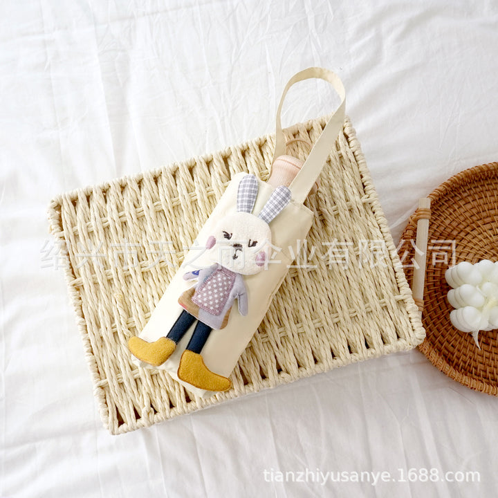 Ladies Foldable Umbrella Bag with Cute Rabbit Motif Bowlift