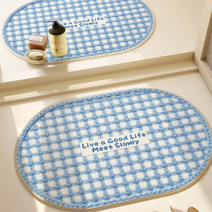 Heart-Patterned Bathroom Mat Bowlift
