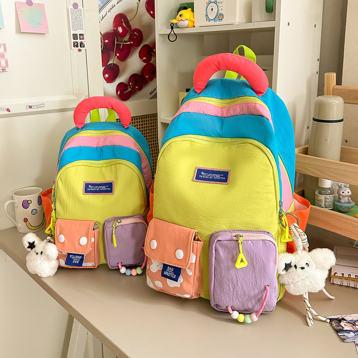 Colorful Multi-Pocket Backpack
