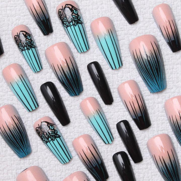 Ombre Gradient Nail Art Extensions Bowlift