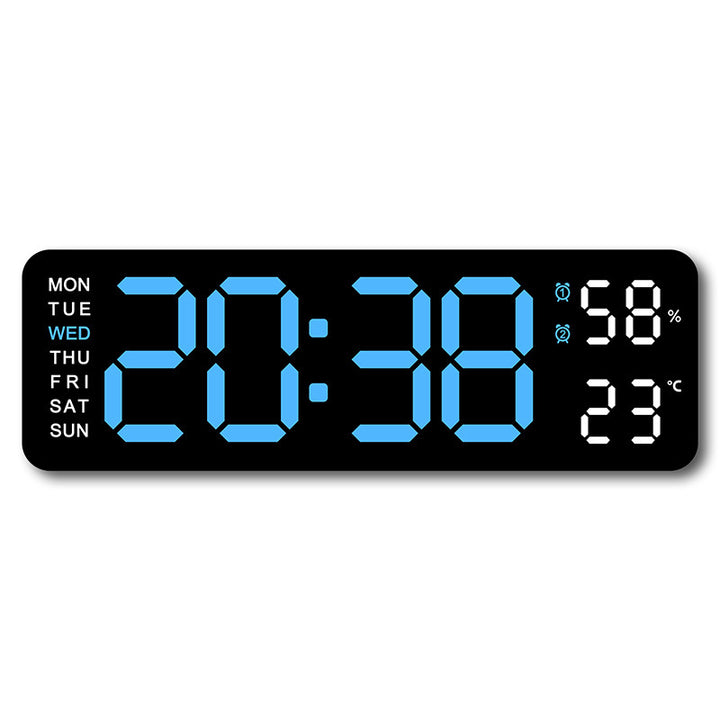 Digital wall clock with temperature and humidity display Bowlift