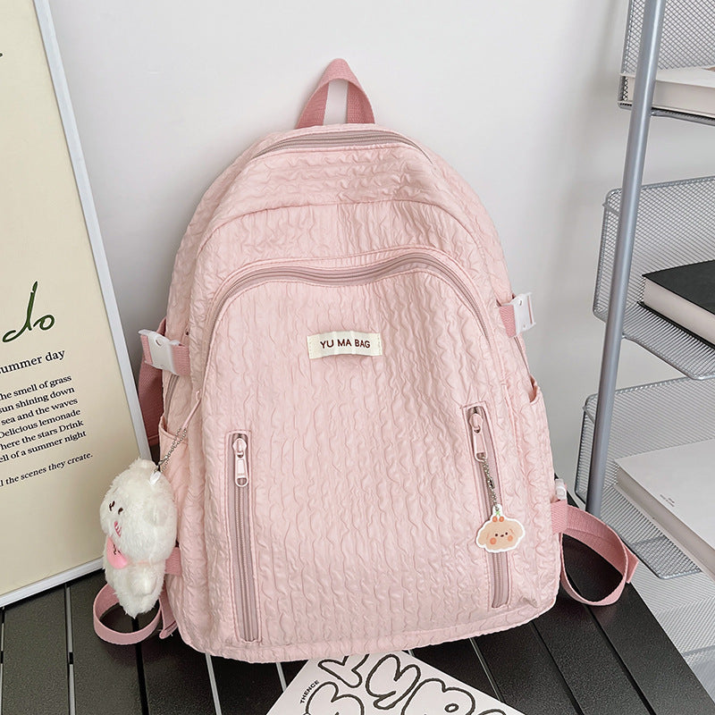 Textured Multi-Compartment Backpack