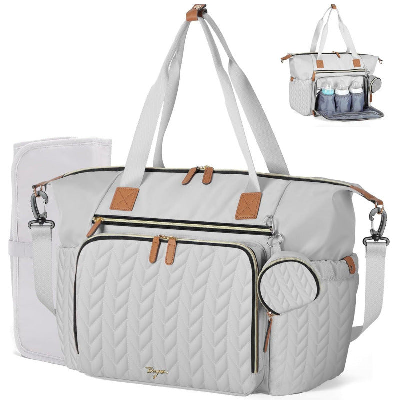 Multi-Purpose Quilted Diaper Tote Bag Bowlift