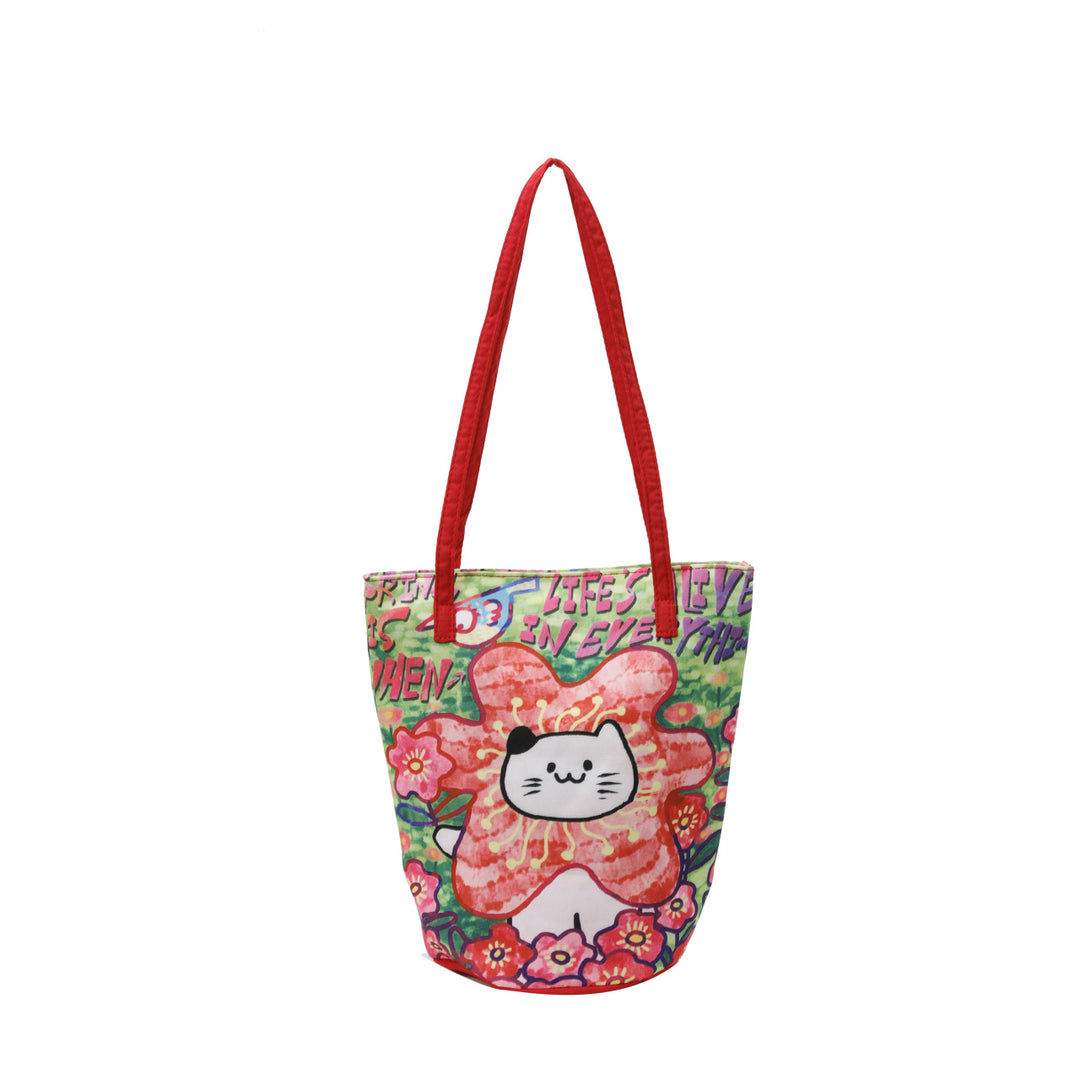 Fun Artistic Cat-Themed Tote Bag Bowlift