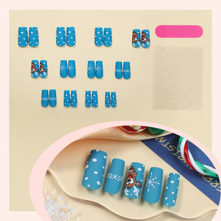 Playful Themed Press-On Nail Art Set Bowlift