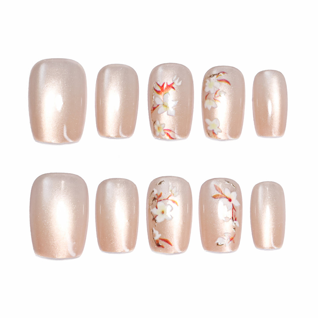 Artificial Nail Art with Timeless Floral Design Bowlift