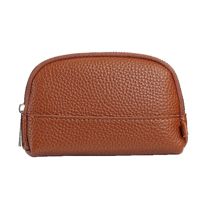 Premium Leather Zippered Cosmetic Pouch Bowlift