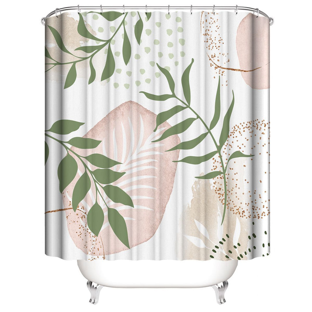 Floral Pattern Shower Curtain Bowlift