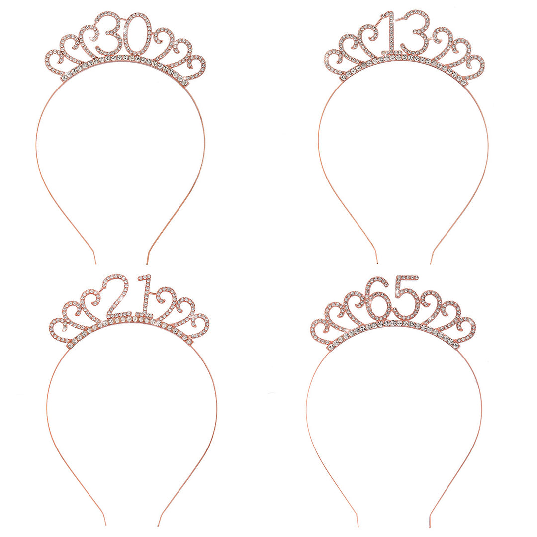 Ladies Crystal Tiara with Custom Designed Number Motif Bowlift