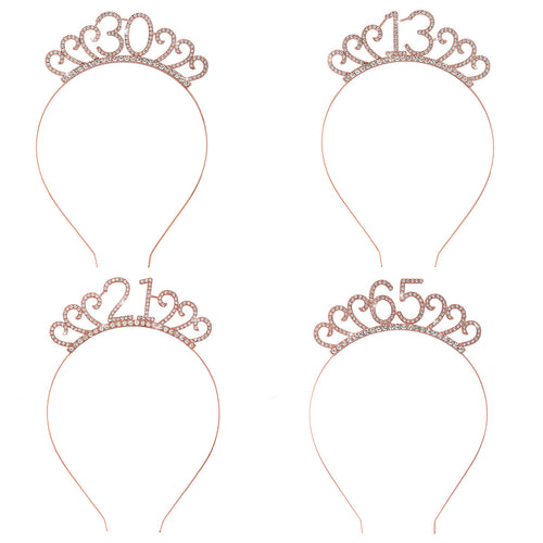 Ladies Crystal Tiara with Custom Designed Number Motif Bowlift