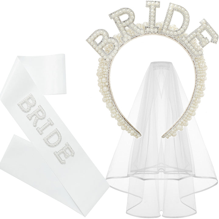 Women's Bridal Satin Ribbon with Sparkling Crystals Bowlift