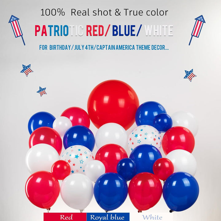 Unisex nano patriotic party decoration set with balloon arch, table decoration and tassel garland Bowlift