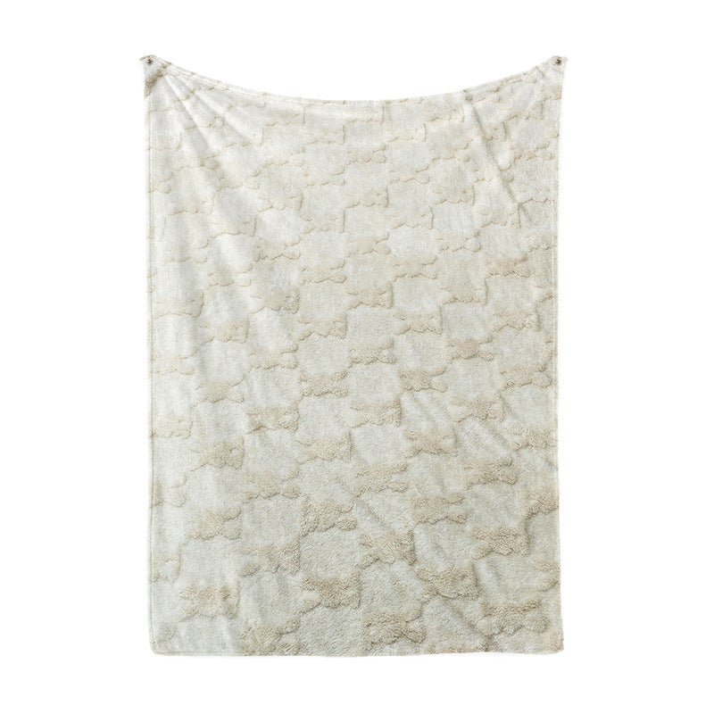 Ladies Cozy Microfiber Quick Change Blanket in Modern Checkered Pattern Bowlift