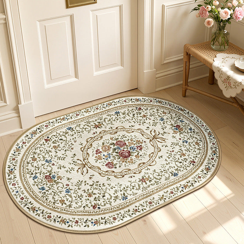 Elegant Floral Design Area Rug Bowlift