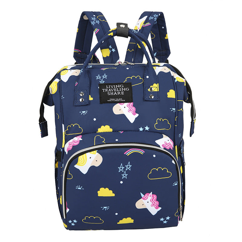 Versatile Leaf Print Travel Backpack Bowlift