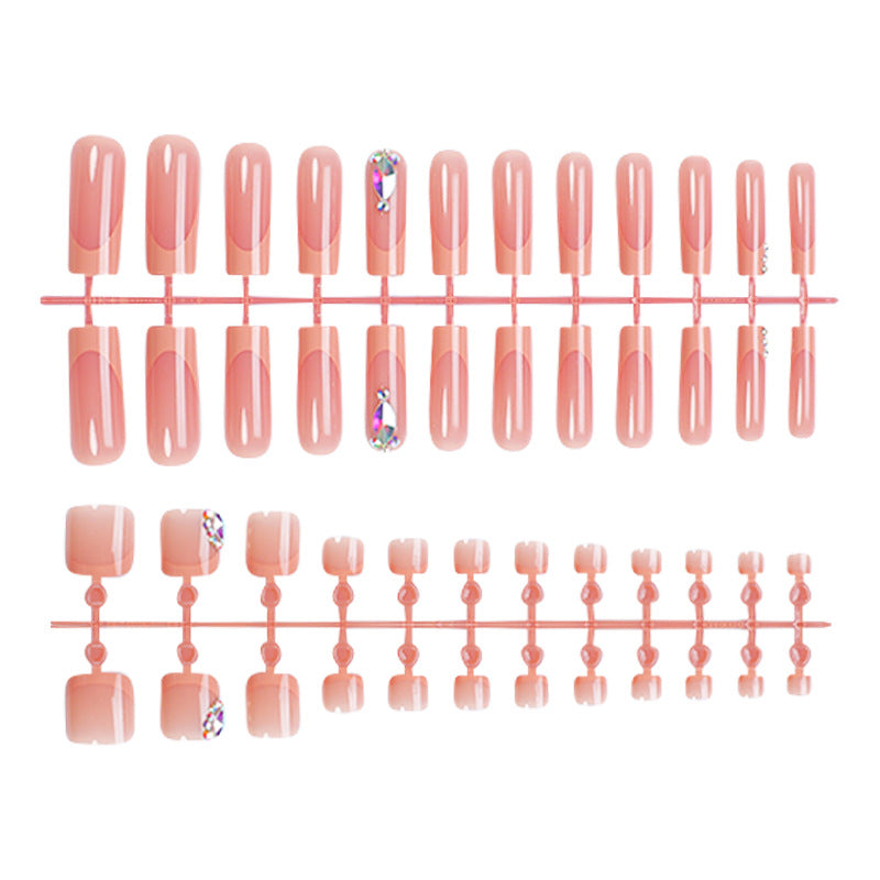 Artificial nail set with luxurious glitter accent Bowlift