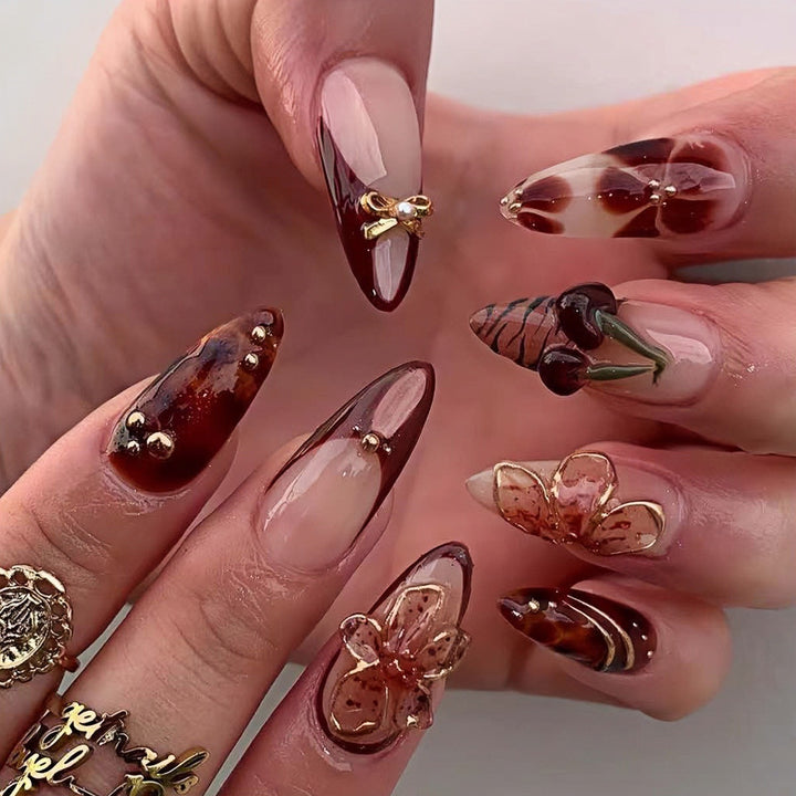 Artistic Themed Press-On Nail Set Bowlift 1787913739