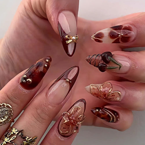 Artistic Themed Press-On Nail Set Bowlift 1787913739