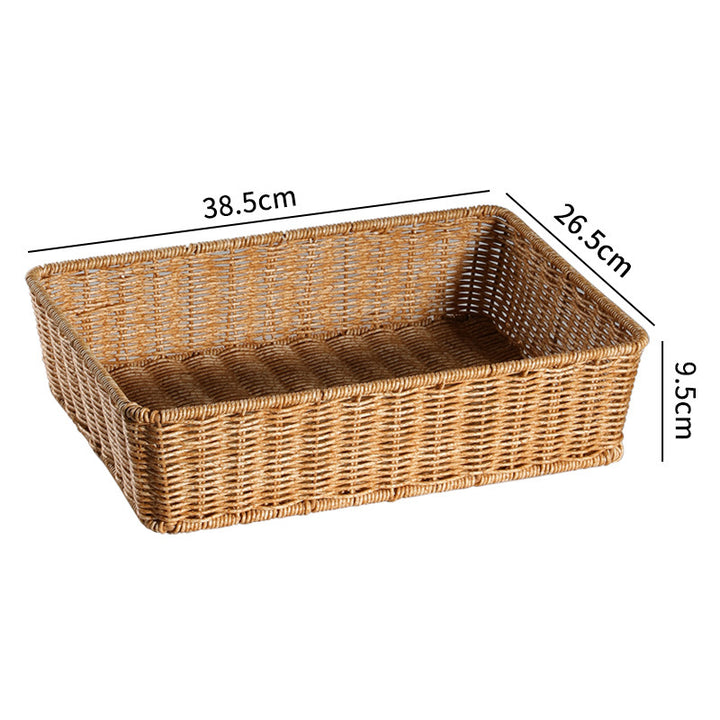 Handcrafted Rectangular Woven Storage Basket Bowlift