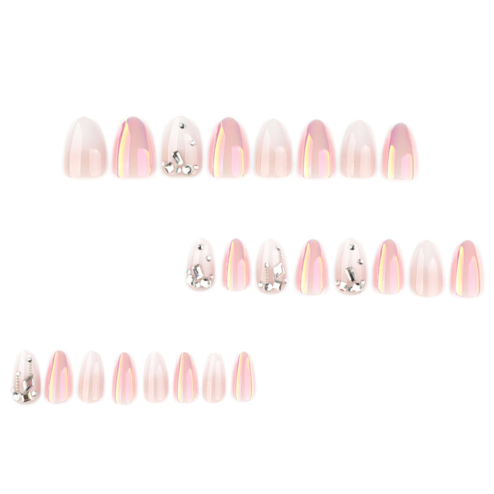 Artificial nails with elegant rhinestone accents Bowlift