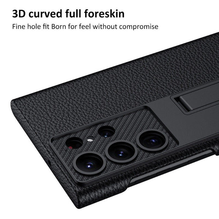 BowLift | Luxurious, ultra-thin leather phone case, shockproof, for Samsung Galaxy 23