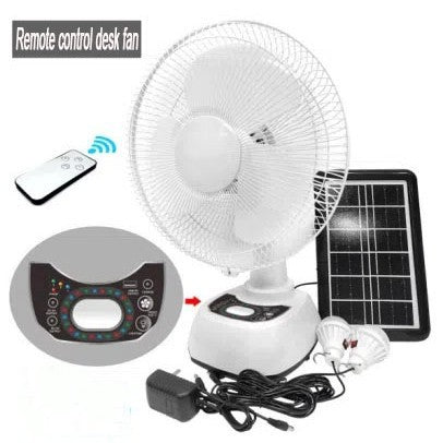 Ladies table fan with remote control and solar operation Bowlift
