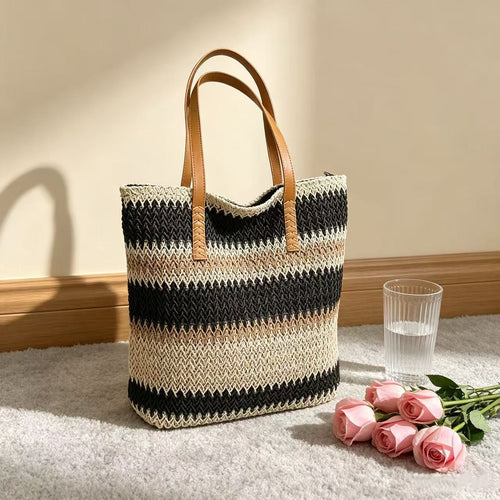 Shopping and beach bag with elegant stripe pattern Bowlift