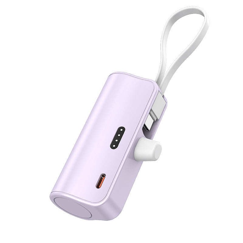 Portable power bank with integrated charging cable and compact design Bowlift