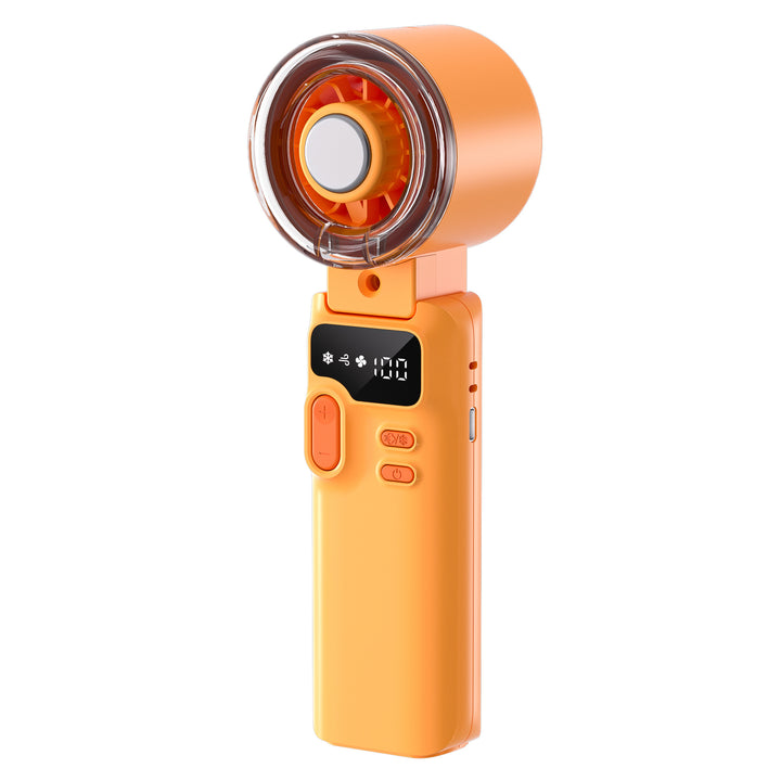 Cooling rechargeable handheld digital display tilt fan with silent brushless motor Bowlift