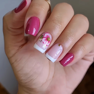 Creative 3D Bow and Pearl Nail Extensions Bowlift