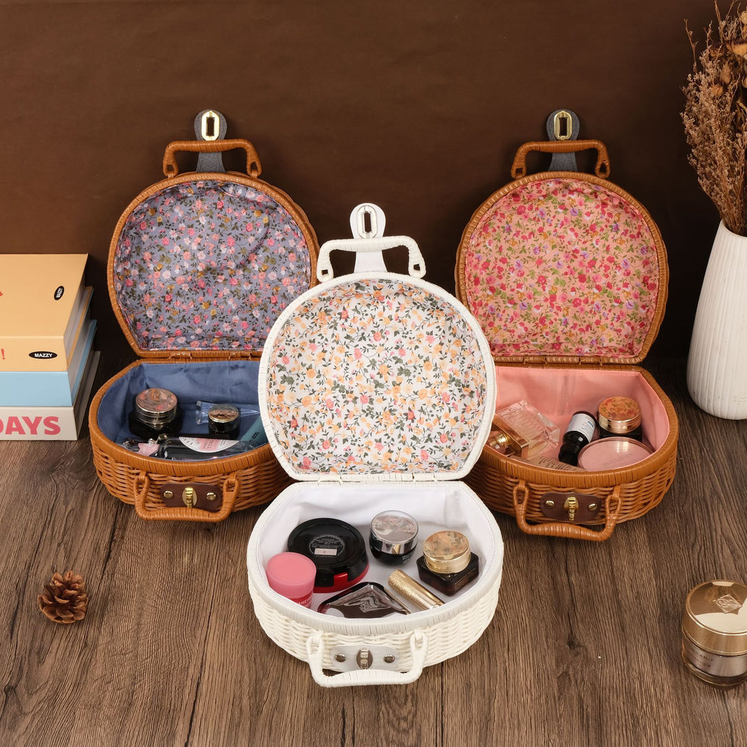 Floral-Inspired Woven Basket Bowlift