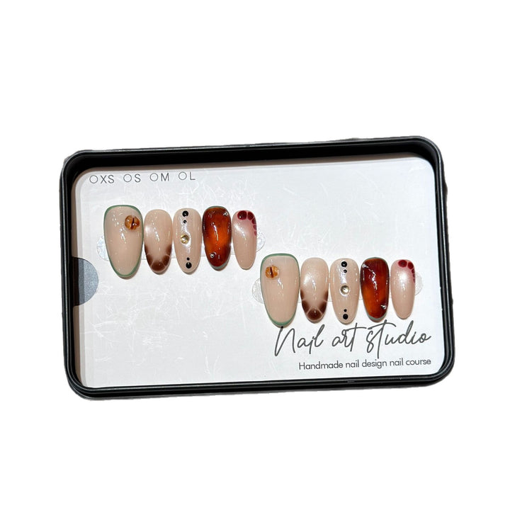 Handmade Press-On Nail Art Set Bowlift