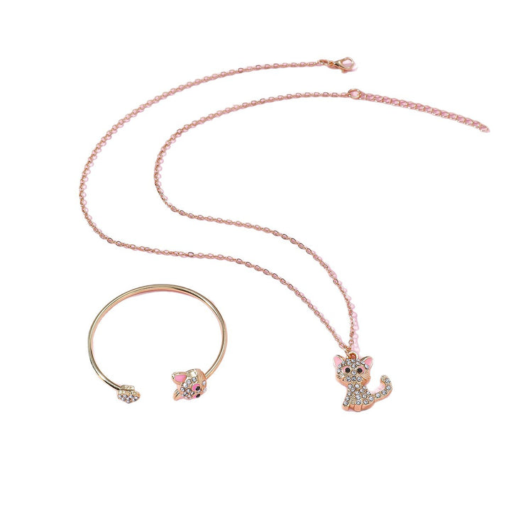 Playful Cat Jewelry Set Bowlift