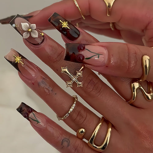 Decorative Press-On Nail Extensions Bowlift