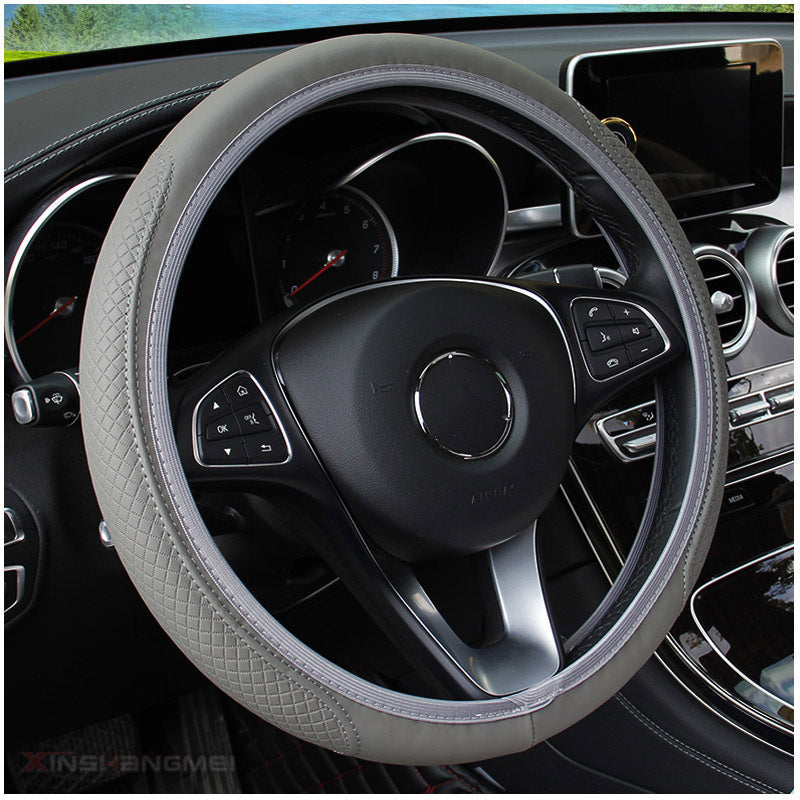 Premium padded steering wheel cover with anti-slip textured grip Bowlift