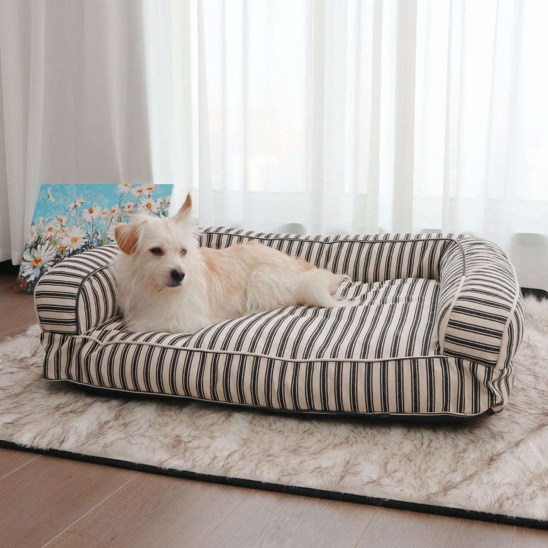 Striped Orthopedic dog Sofa