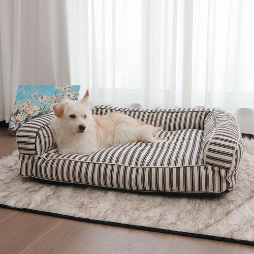 Striped Orthopedic dog Sofa