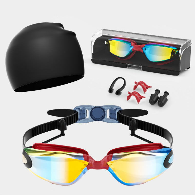 High-Performance Swimming Goggles Set Bowlift