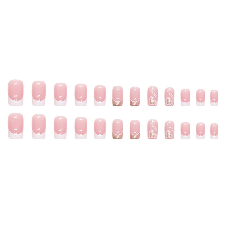 Romantic Heart-Design Nail Extensions Bowlift