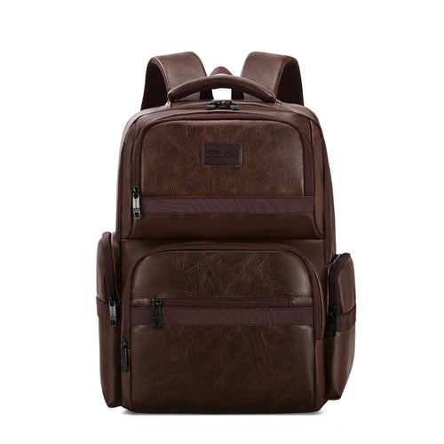 Durable Faux Leather Backpack