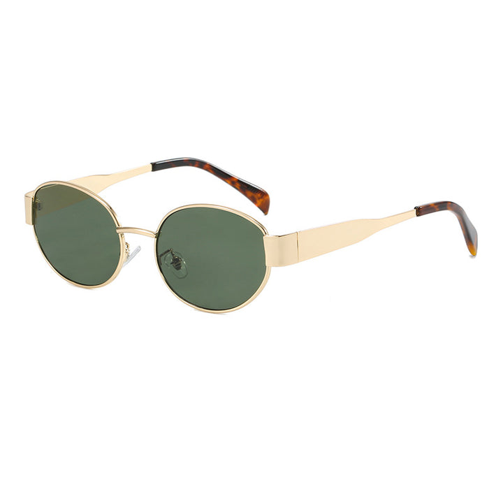 Oval sunglasses with elegant metal frame Bowlift