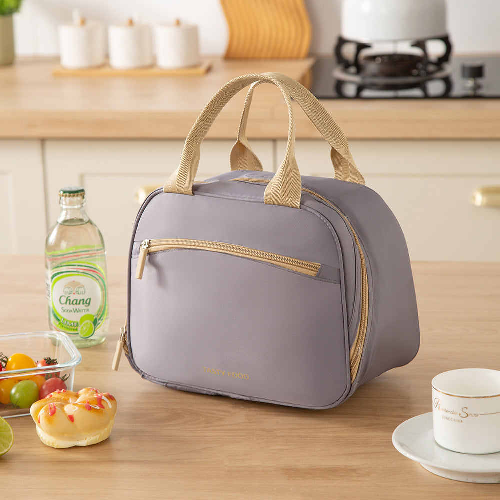 Insulated Thermal Lunch Tote Bag with Dual-Zip Compartments Bowlift