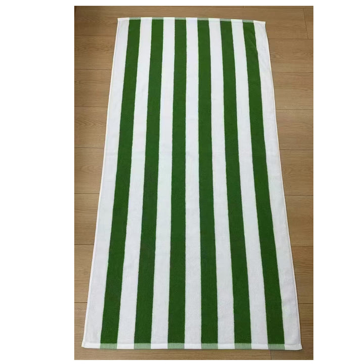 Terry Bath Towel With Vivid Stripe Pattern Bowlift